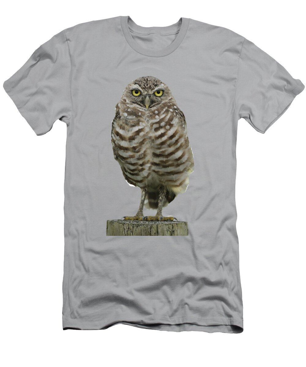 Owl T-Shirt featuring the photograph Burrowing Owl Lookout by Bradford Martin
