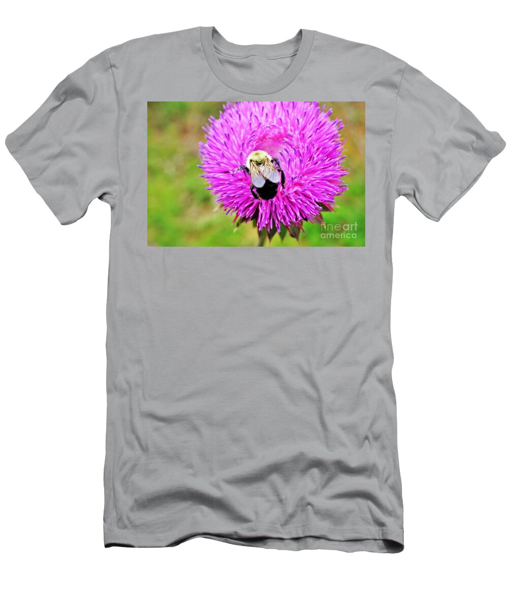 Bee T-Shirt featuring the photograph Busy Bee by Merle Grenz