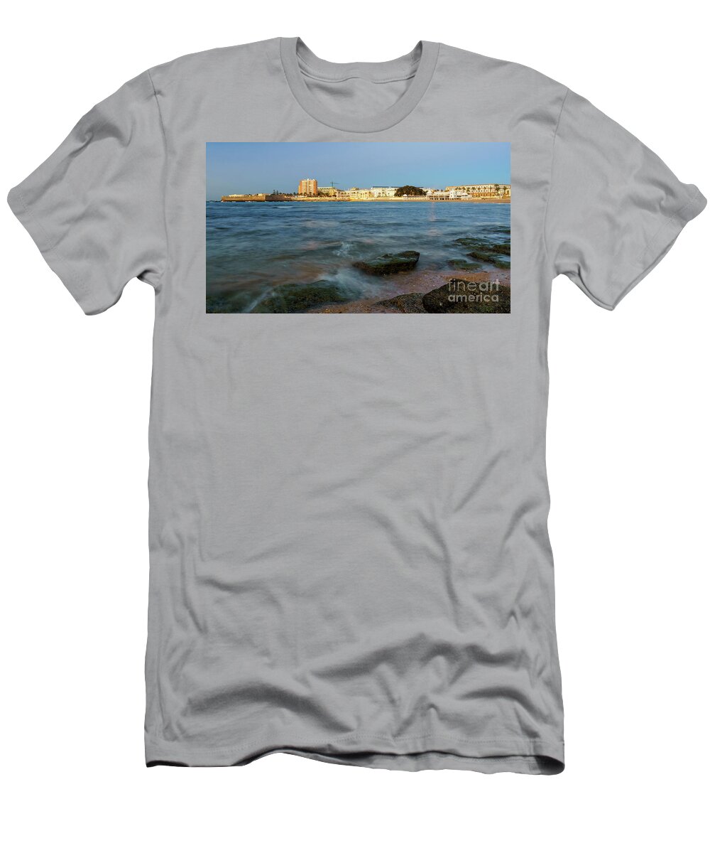 Coast T-Shirt featuring the photograph Caleta Beach and Spa Cadiz Spain by Pablo Avanzini