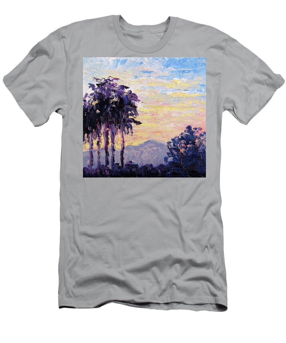 Art T-Shirt featuring the painting California Sunset by Terry Chacon