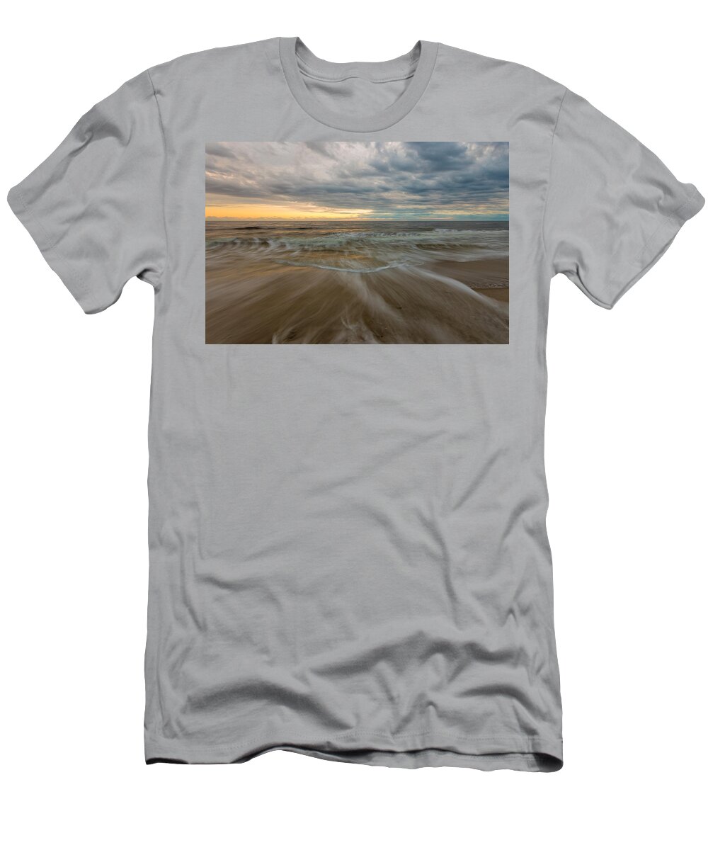 Oak Island T-Shirt featuring the photograph Calming Waves by Nick Noble