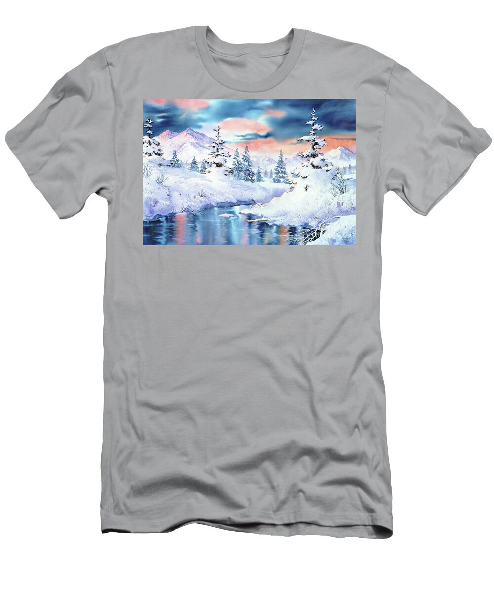 Campbell Creek View T-Shirt featuring the painting Campbell Creek View by Teresa Ascone