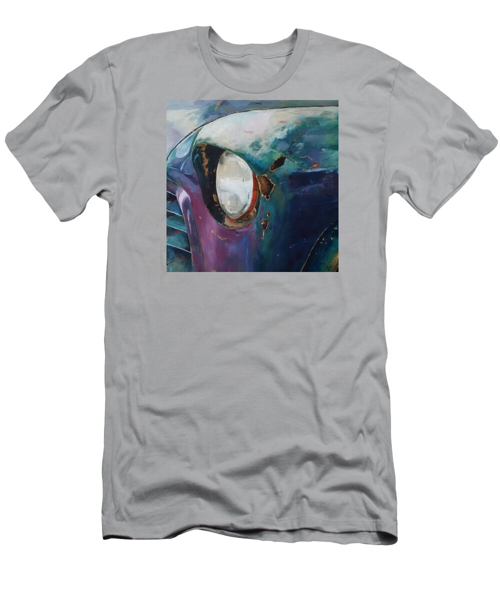 Car Light T-Shirt featuring the painting Been there, seen that by Sheila Romard