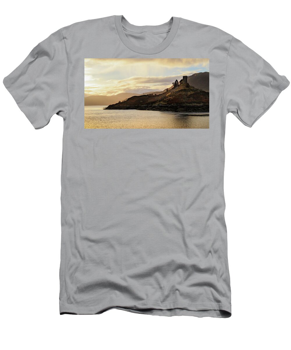 Castle Moil T-Shirt featuring the photograph Castle Moil Sunrise by Holly Ross