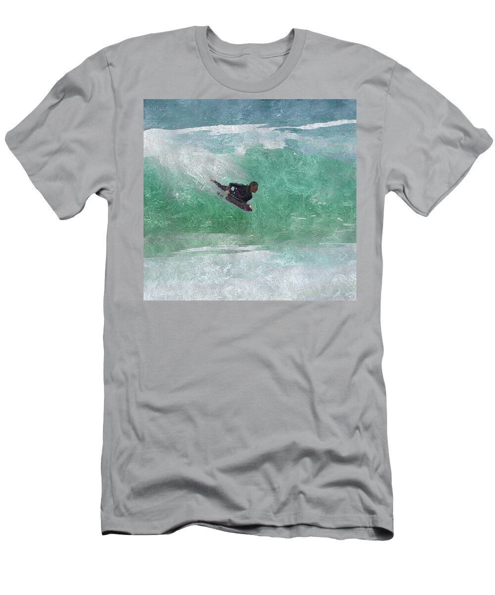 Surf T-Shirt featuring the photograph Catch a Wave by Bill Hamilton