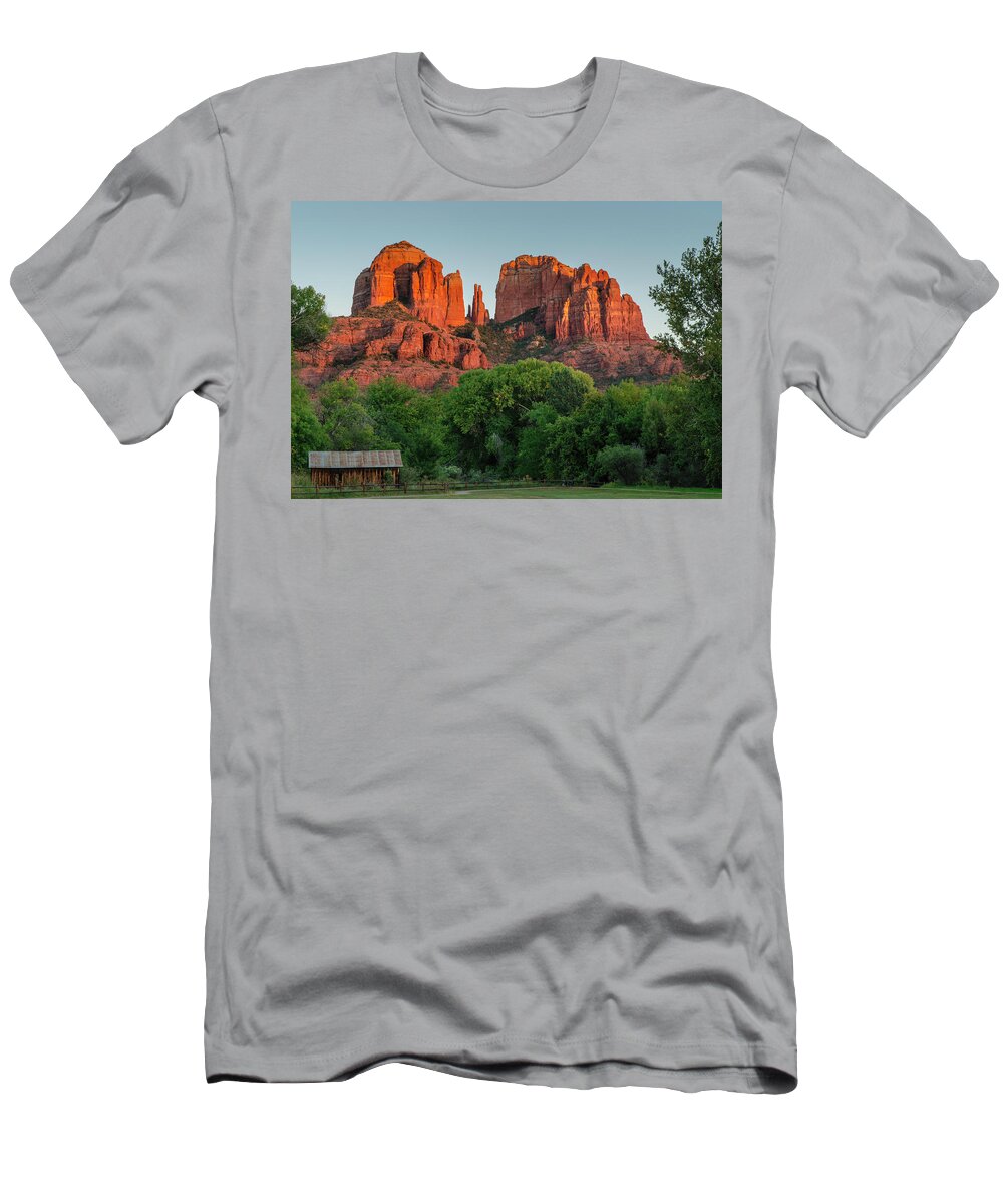 Arizona T-Shirt featuring the photograph Cathedral Rock by John Roach