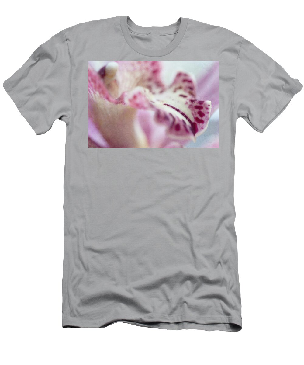 Jenny Rainbow Fine Art Photography T-Shirt featuring the photograph Cattleya Orchid Abstract 4 by Jenny Rainbow