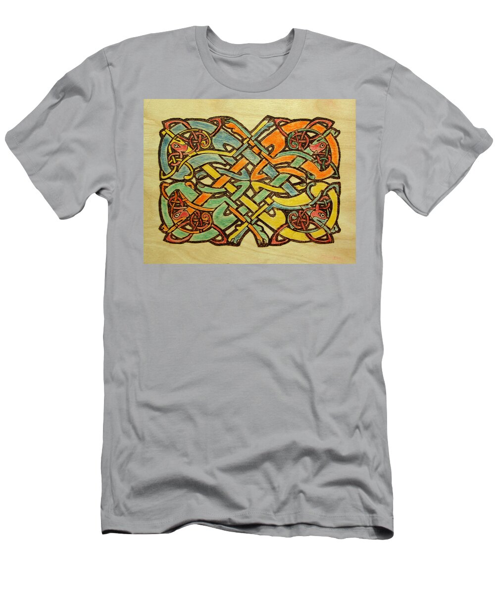 Celtic Knot T-Shirt featuring the pastel Celtic Knot 1 by David Yocum