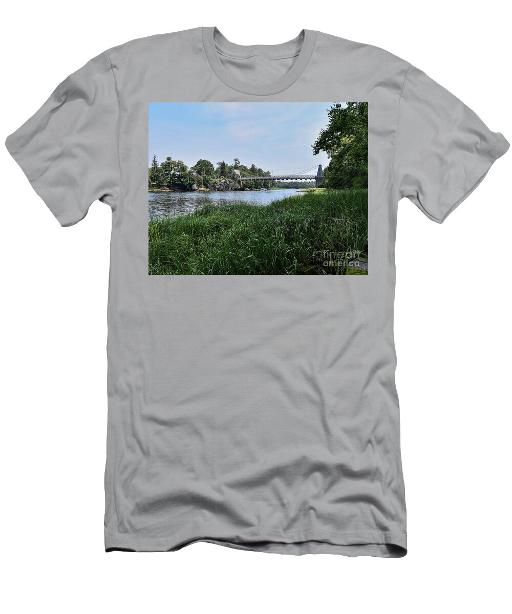 Deer Island T-Shirt featuring the photograph Chain Bridge by Steve Brown