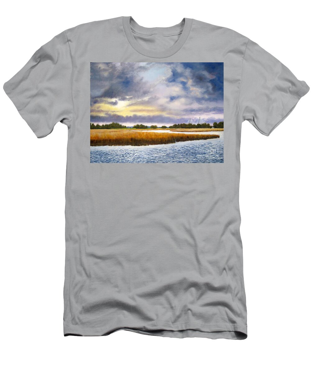 Charleston T-Shirt featuring the painting Charleston Sky by Shirley Braithwaite Hunt