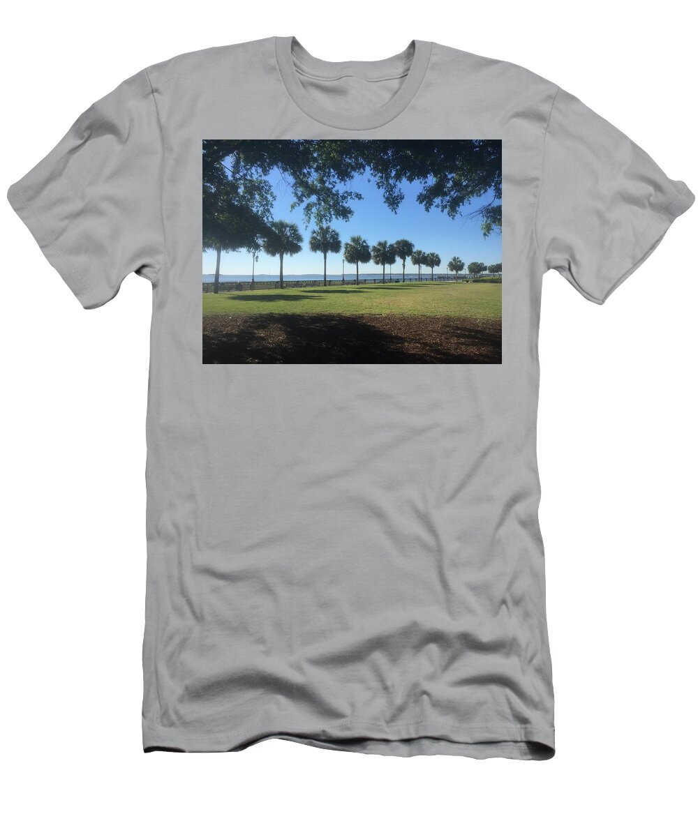 Charleston T-Shirt featuring the photograph Charleston Waterfront Park by Matt Woolsey