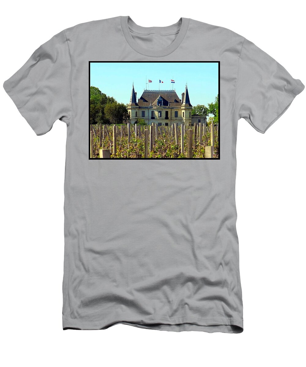 Chateau T-Shirt featuring the photograph Chateau Palmer by Betty Buller Whitehead