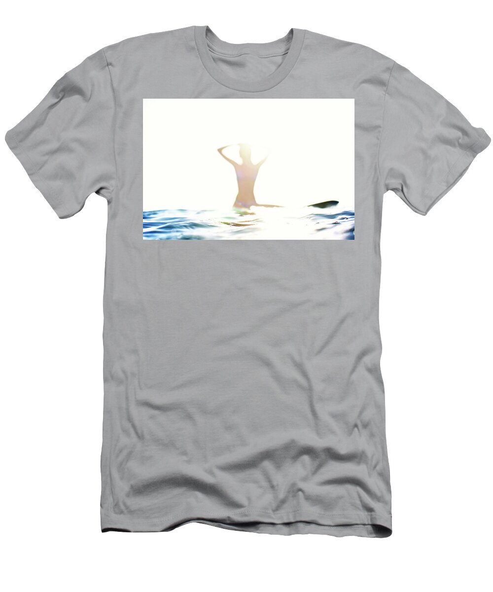 Surfing T-Shirt featuring the photograph Chica Agua by Nik West