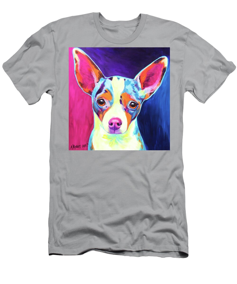 Chihuahua T-Shirt featuring the painting Chihuahua - Brady by Dawg Painter
