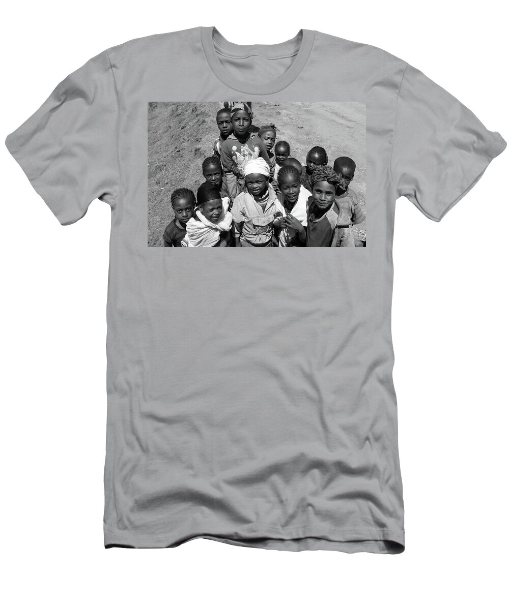 Ethiopia T-Shirt featuring the photograph Children Of The Guge Mountain's, Ethiopia by Aidan Moran