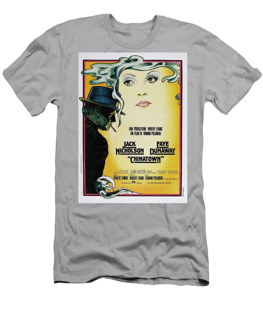 Chinatown T-Shirt featuring the digital art Chinatown Film Poster by Georgia Clare
