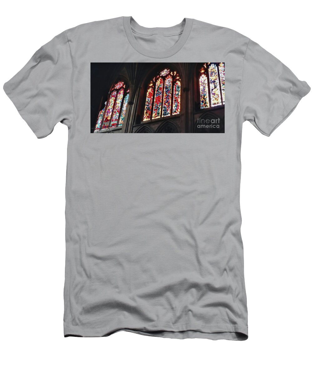 National Cathedral T-Shirt featuring the photograph Church Windows by D Hackett