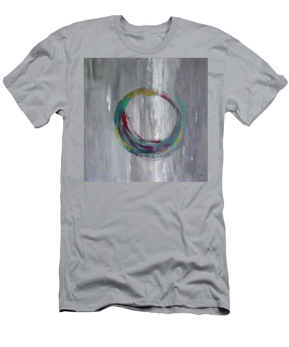 Circle T-Shirt featuring the painting Vortex by Victoria Lakes