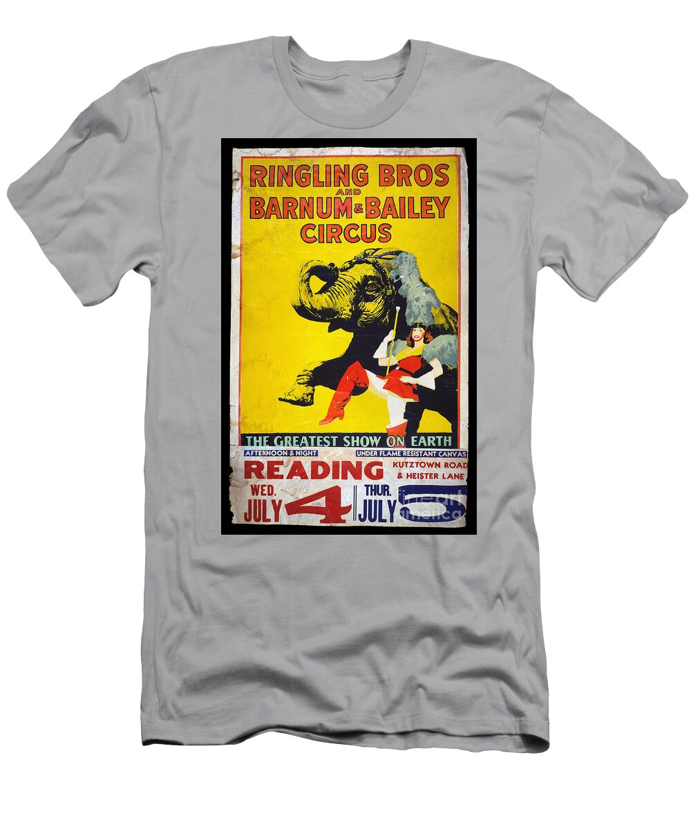 1950 T-Shirt featuring the photograph CIRCUS POSTER, c1950 by Granger