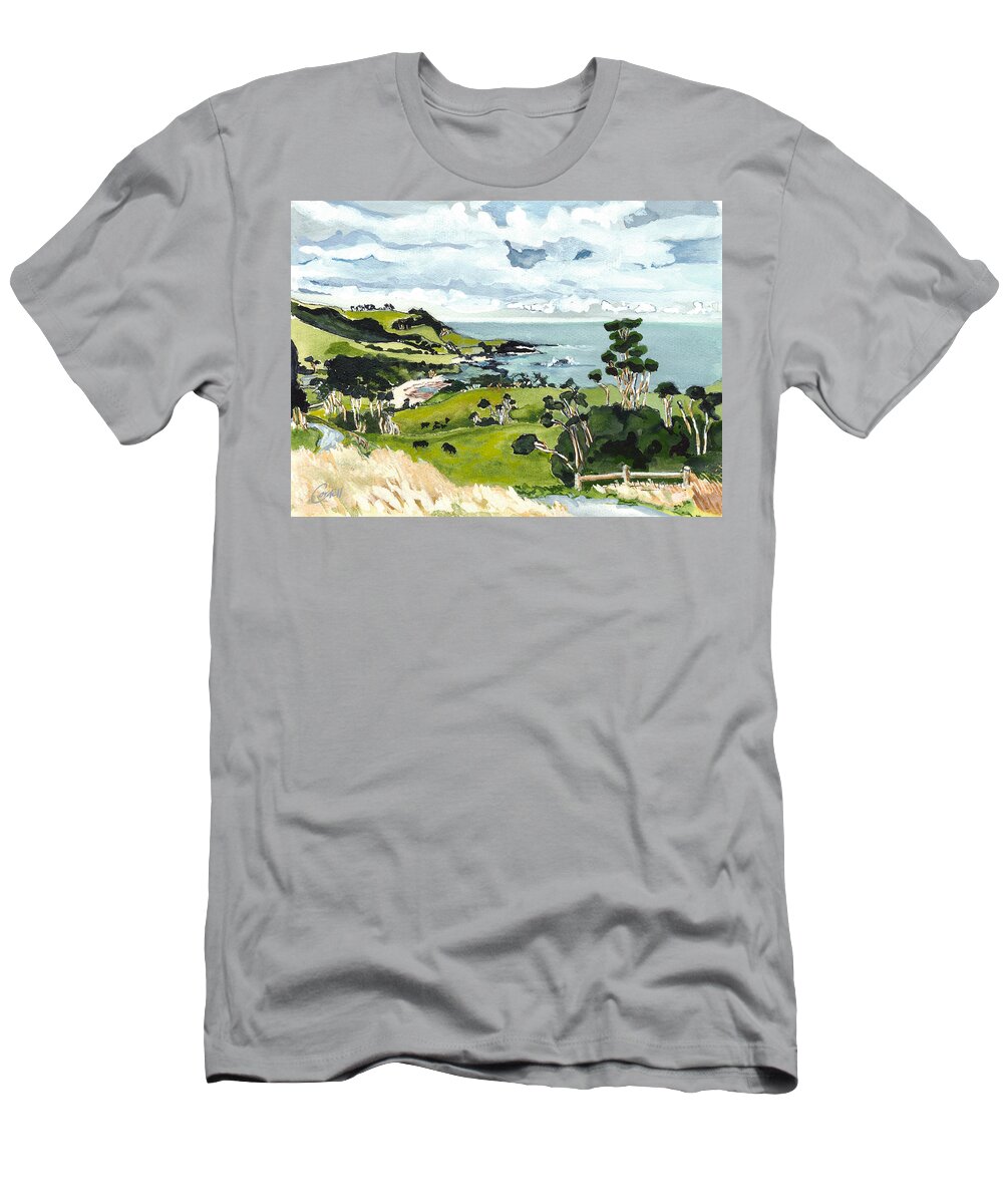 King Island T-Shirt featuring the painting City of Melbourne Bay, King Island, Tas by Joan Cordell