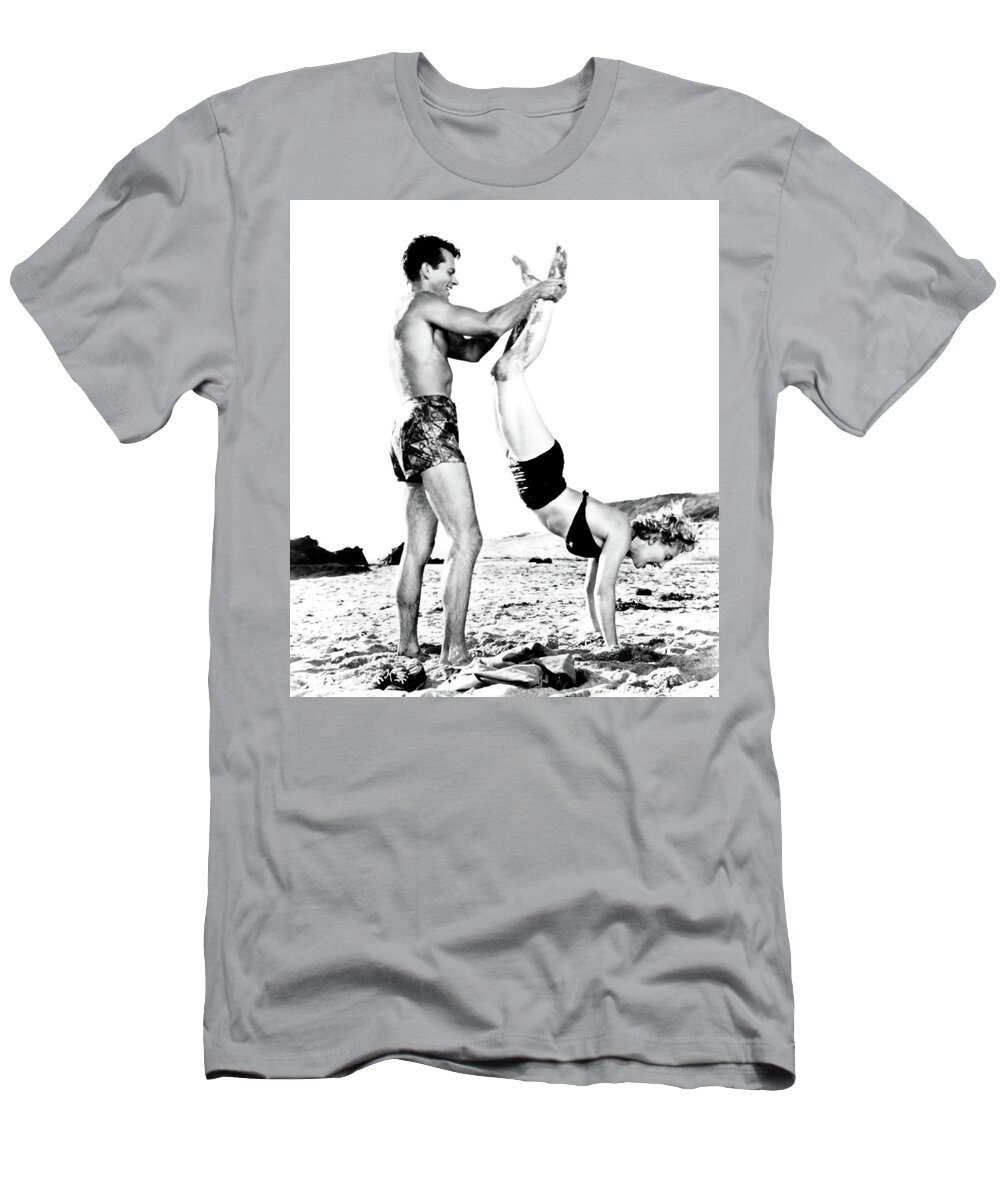 Rko T-Shirt featuring the photograph Clash by Night with Marilyn Monroe by Vintage Collectables