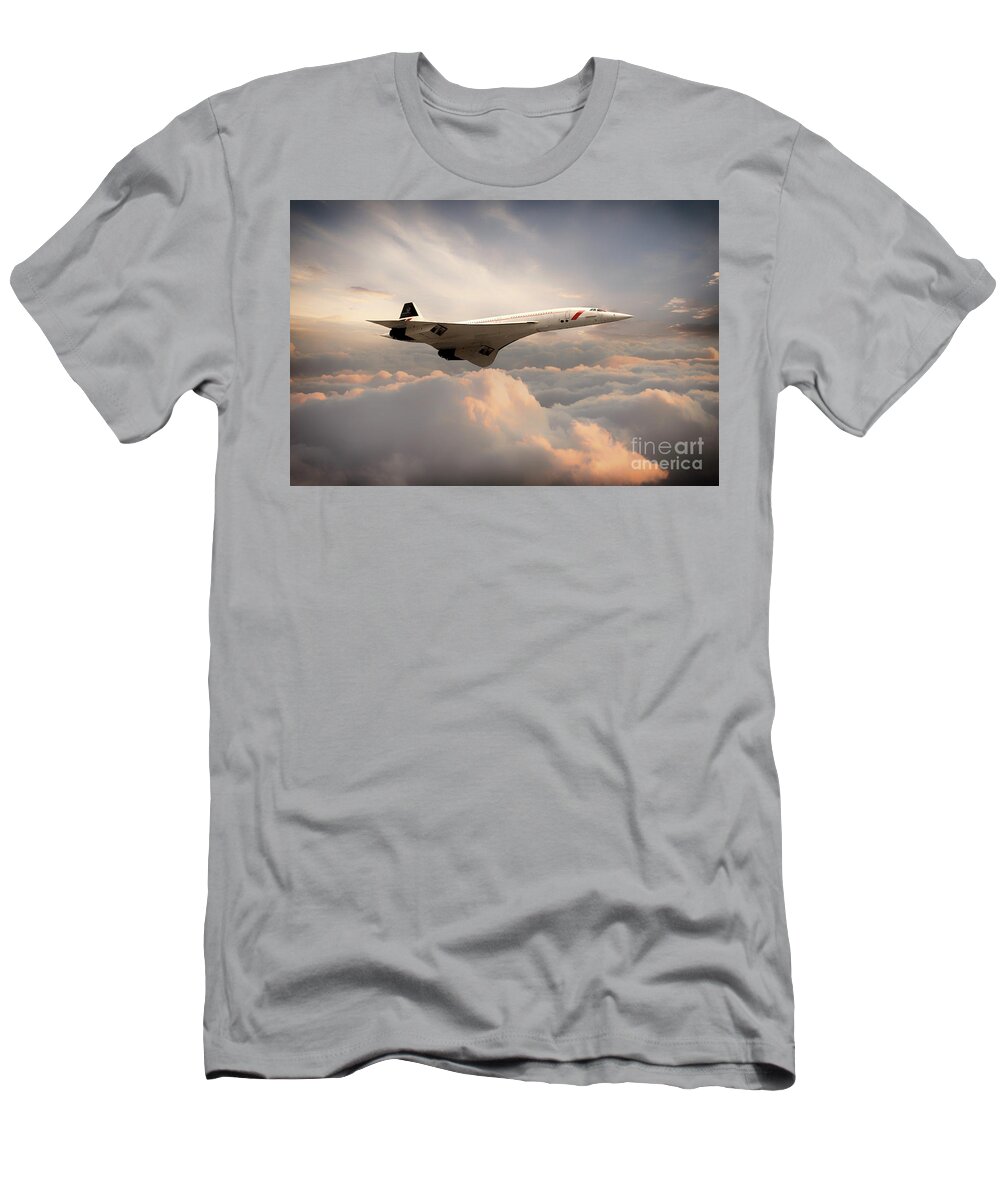 Concorde T-Shirt featuring the digital art Classic Concorde by Airpower Art
