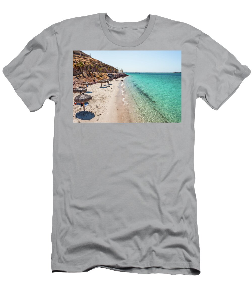 Landscape T-Shirt featuring the photograph Clear Beach by Charles McCleanon