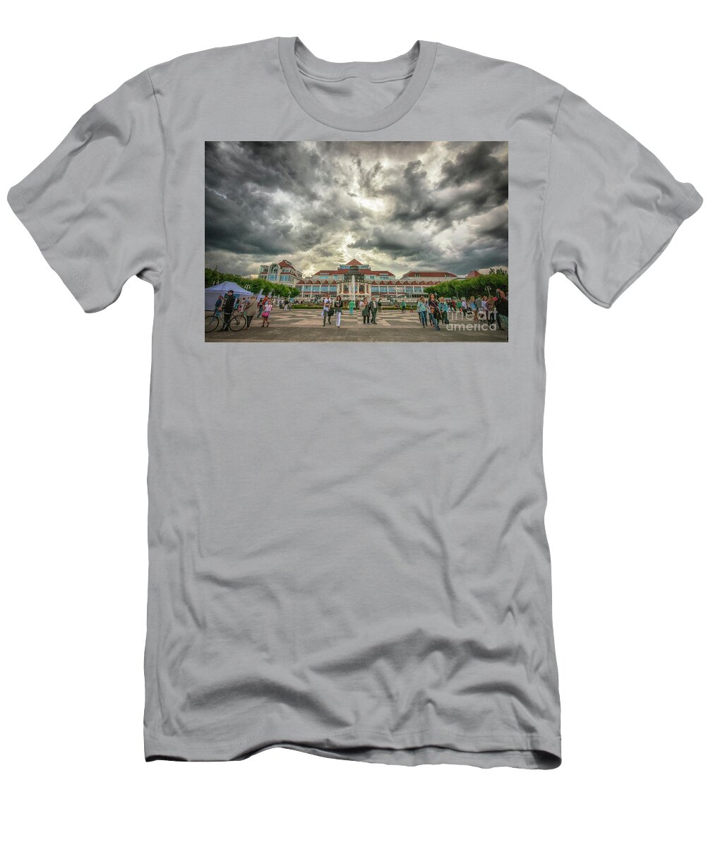 Baltic T-Shirt featuring the photograph Cloudy sky in Sopot by Mariusz Talarek