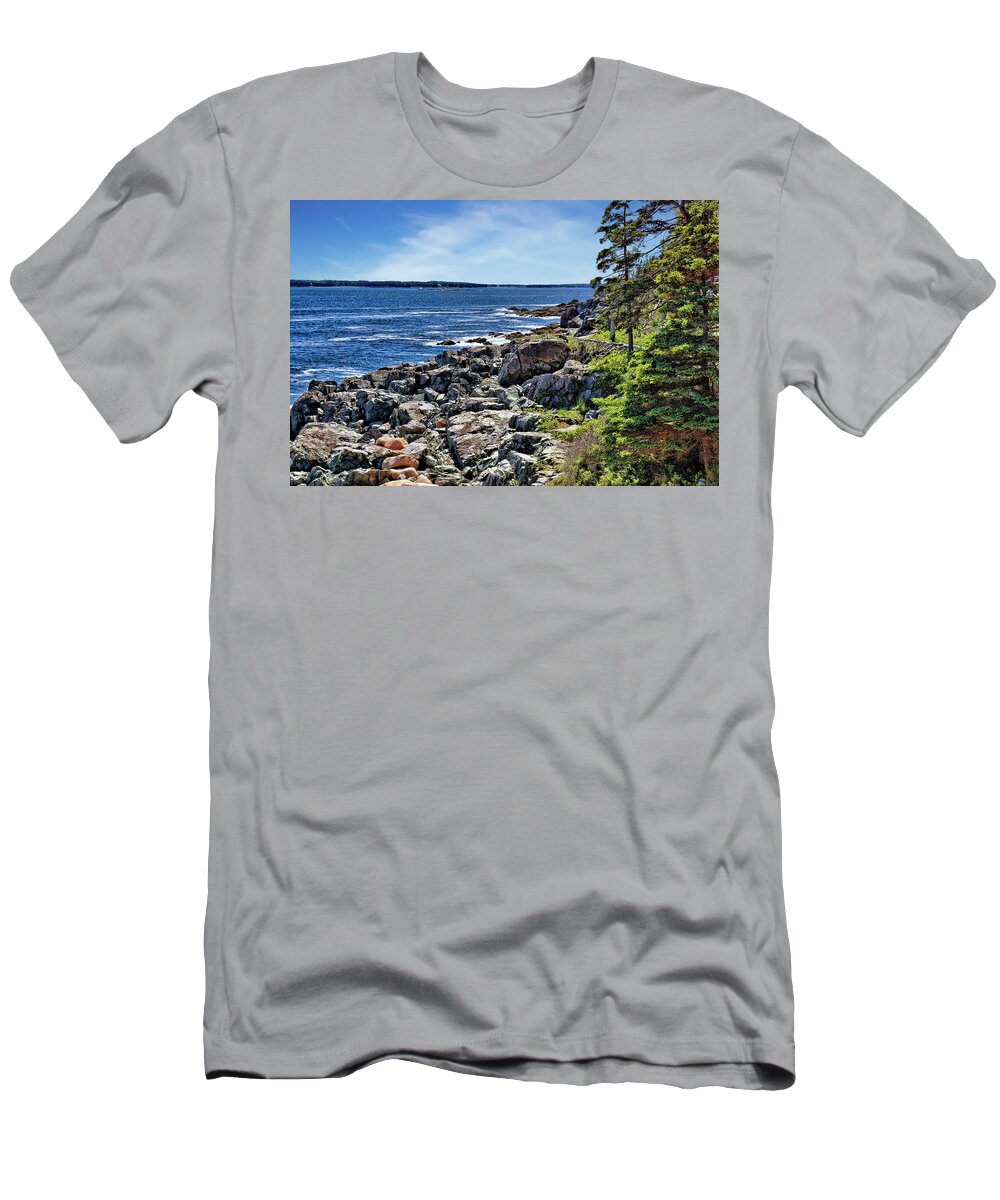 Water T-Shirt featuring the photograph Coastline at Western Point 3 by John Trommer