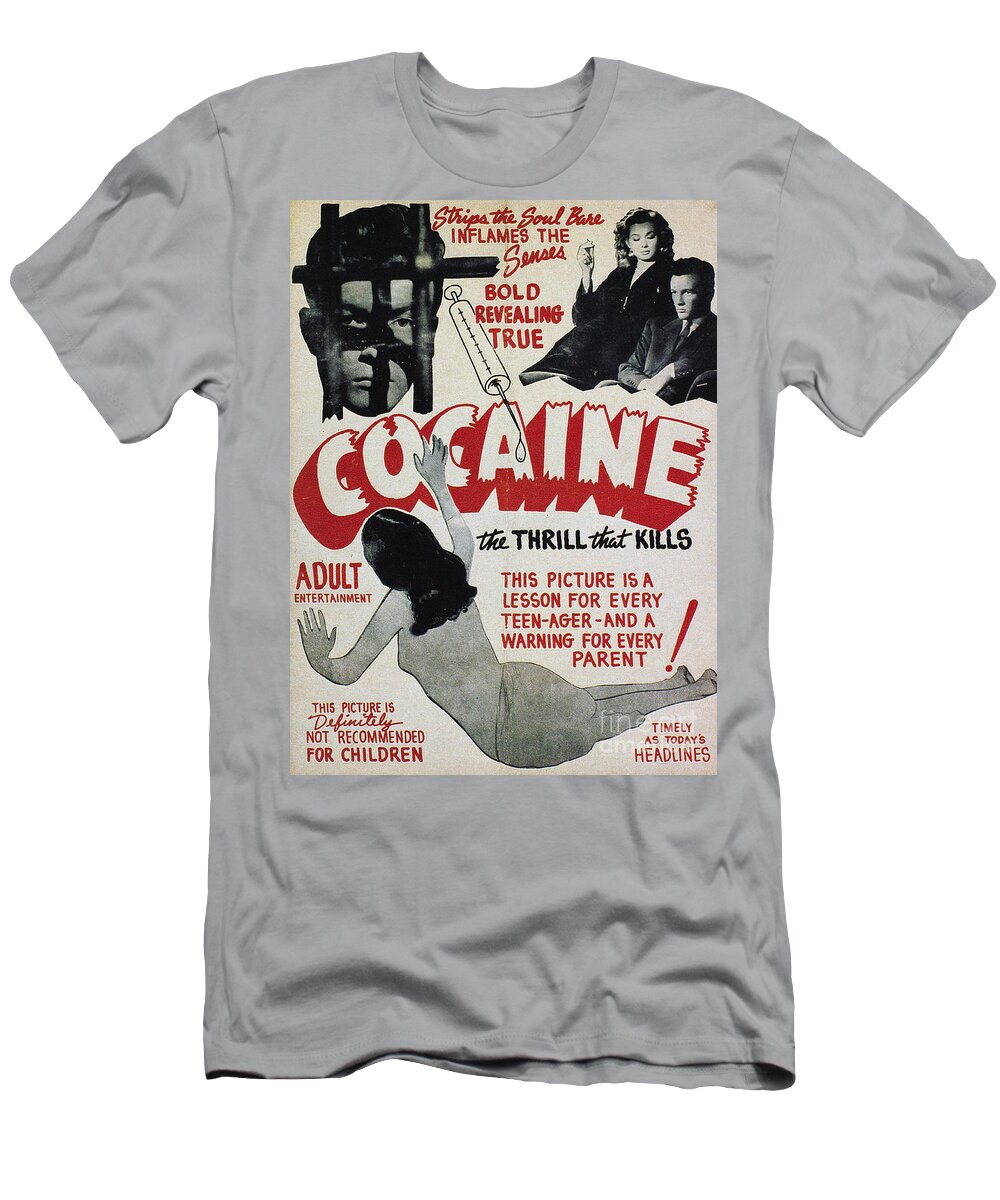 1940s T-Shirt featuring the photograph COCAINE MOVIE POSTER, 1940s by Granger