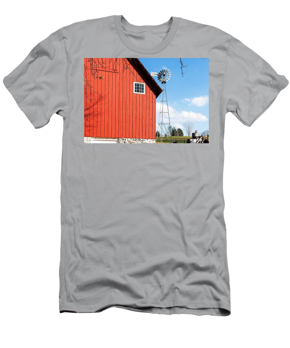 Barns T-Shirt featuring the photograph Coddington Barn 1905 by Ed Peterson