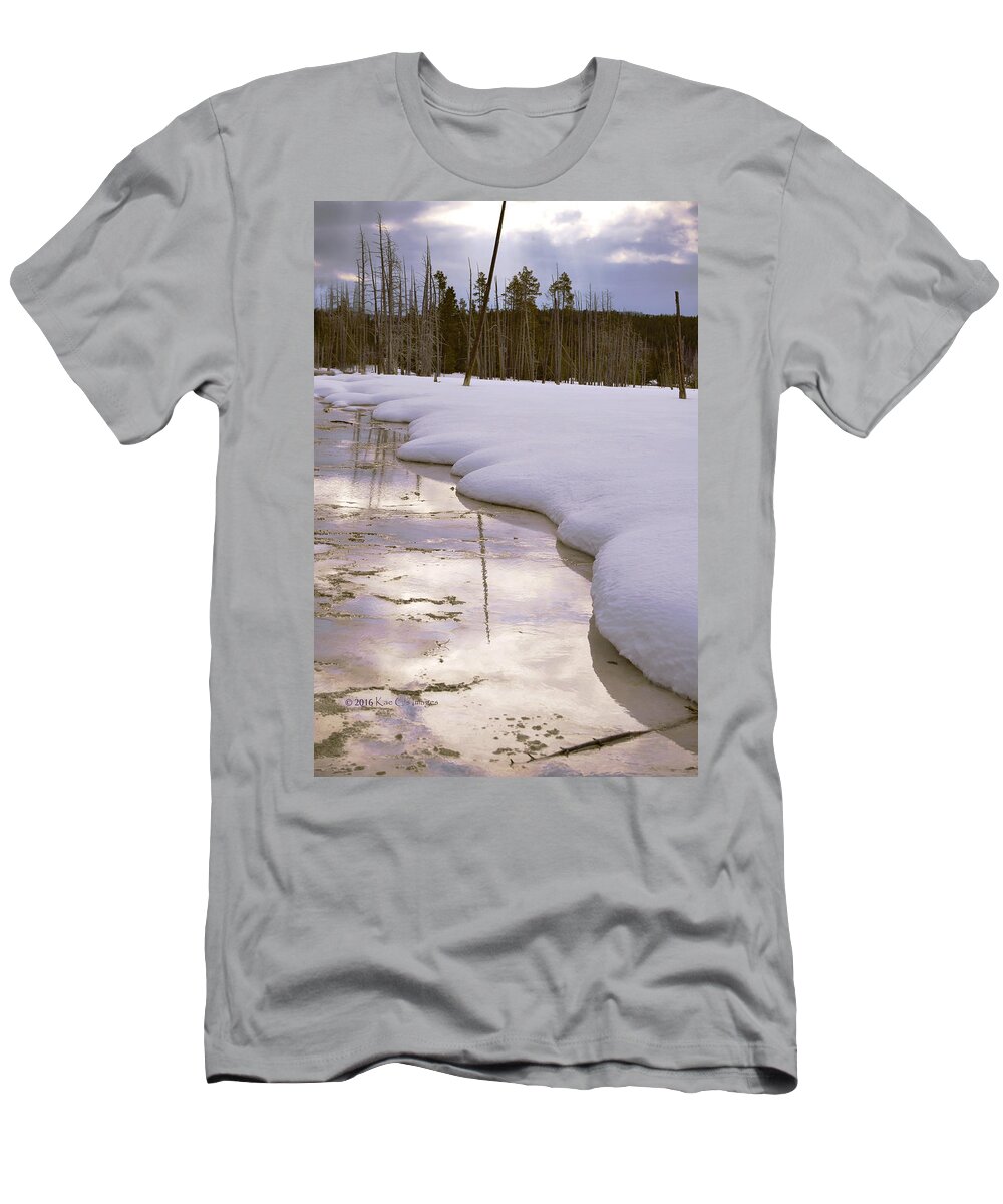 Winter T-Shirt featuring the photograph Cold Reflections by Kae Cheatham