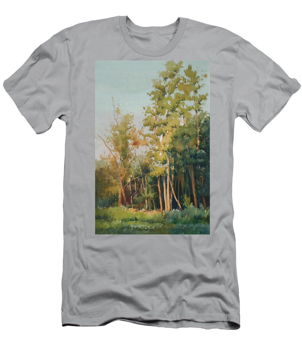 Nature T-Shirt featuring the painting Color of Light by Helal Uddin