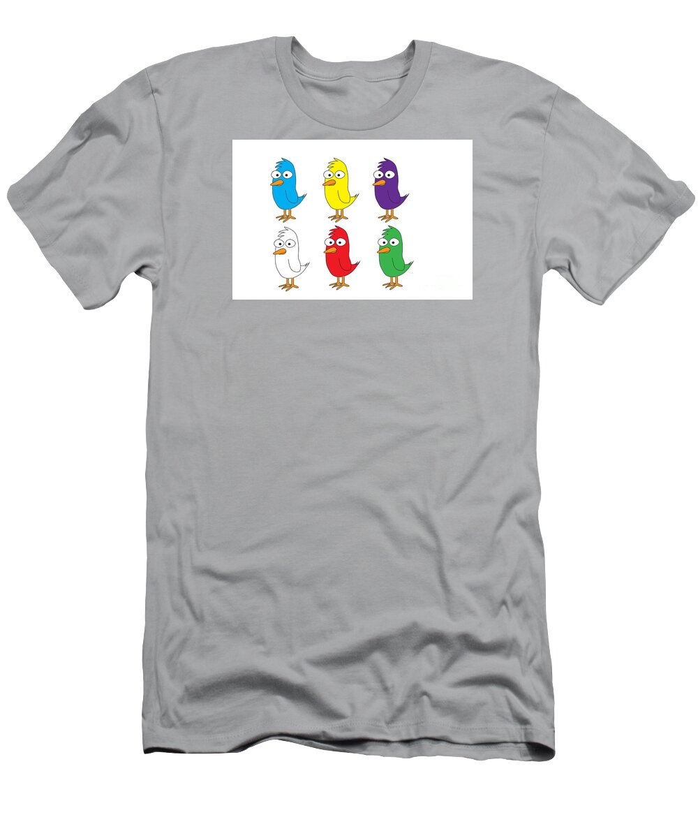 Chick T-Shirt featuring the photograph Colored Chickens by Karen Foley