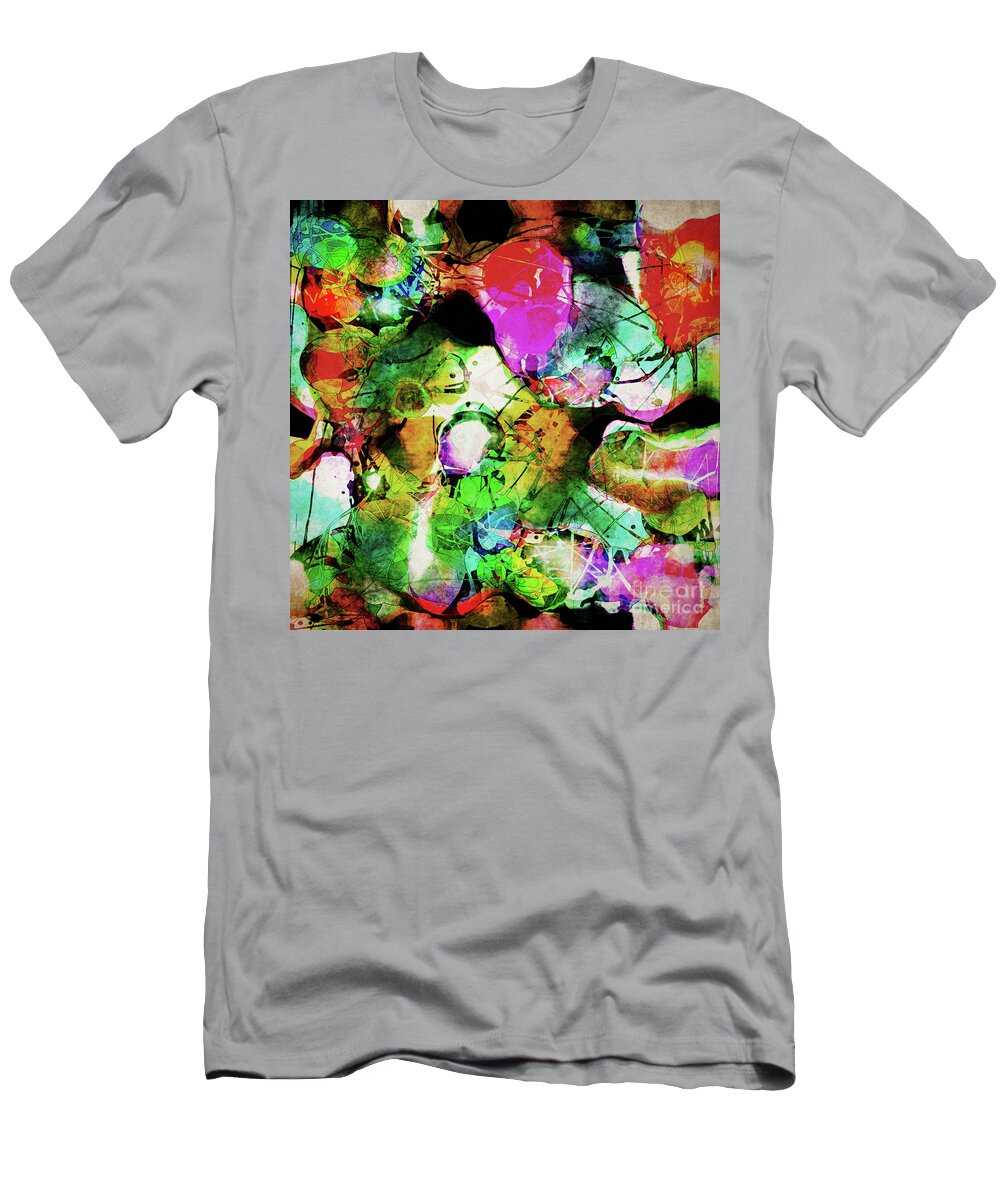 Watercolor T-Shirt featuring the digital art Colorful Watercolor Collage by Phil Perkins