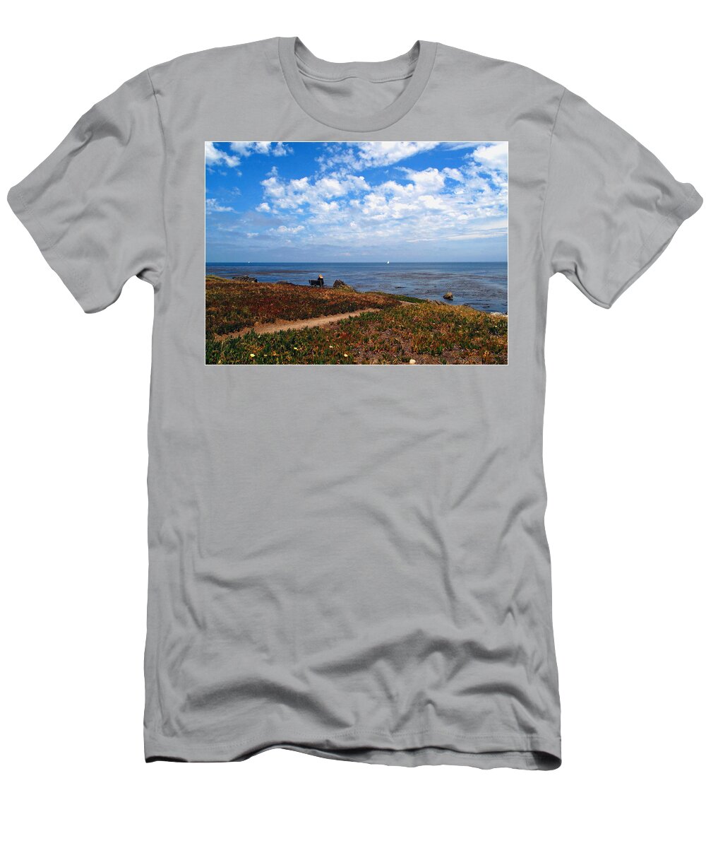 Beach T-Shirt featuring the photograph Come Sit With Me by Joyce Dickens