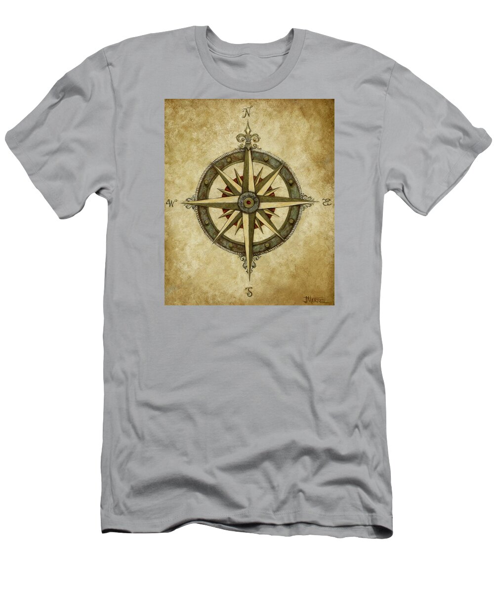 Compass Rose T-Shirt by Judy Pixels