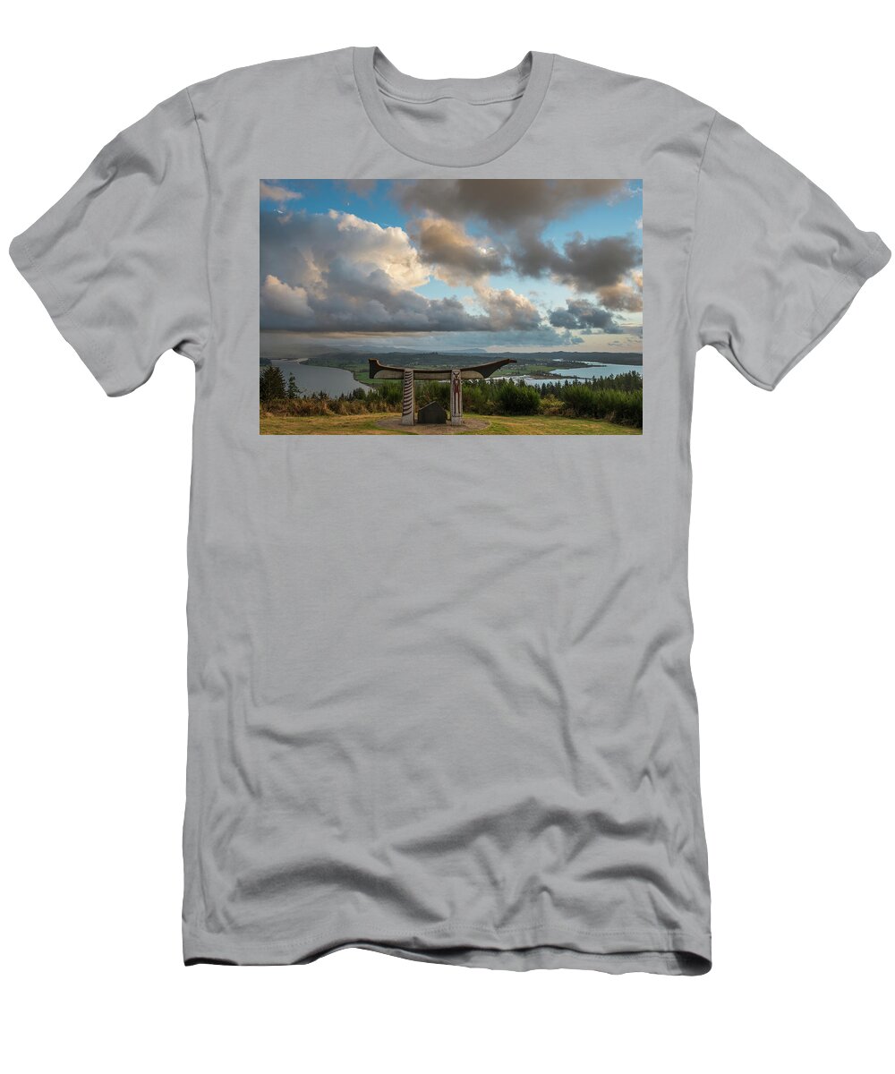 Astoria T-Shirt featuring the photograph Comcomly's Concrete Canoe by Robert Potts