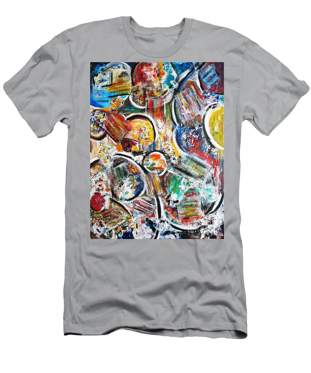 Acrylic Painting T-Shirt featuring the painting Connection by Yael VanGruber