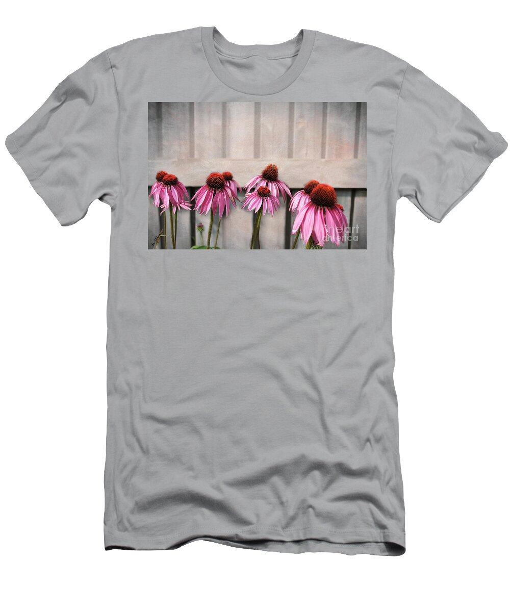 Flowers T-Shirt featuring the photograph Coneflower Couples by Nina Silver