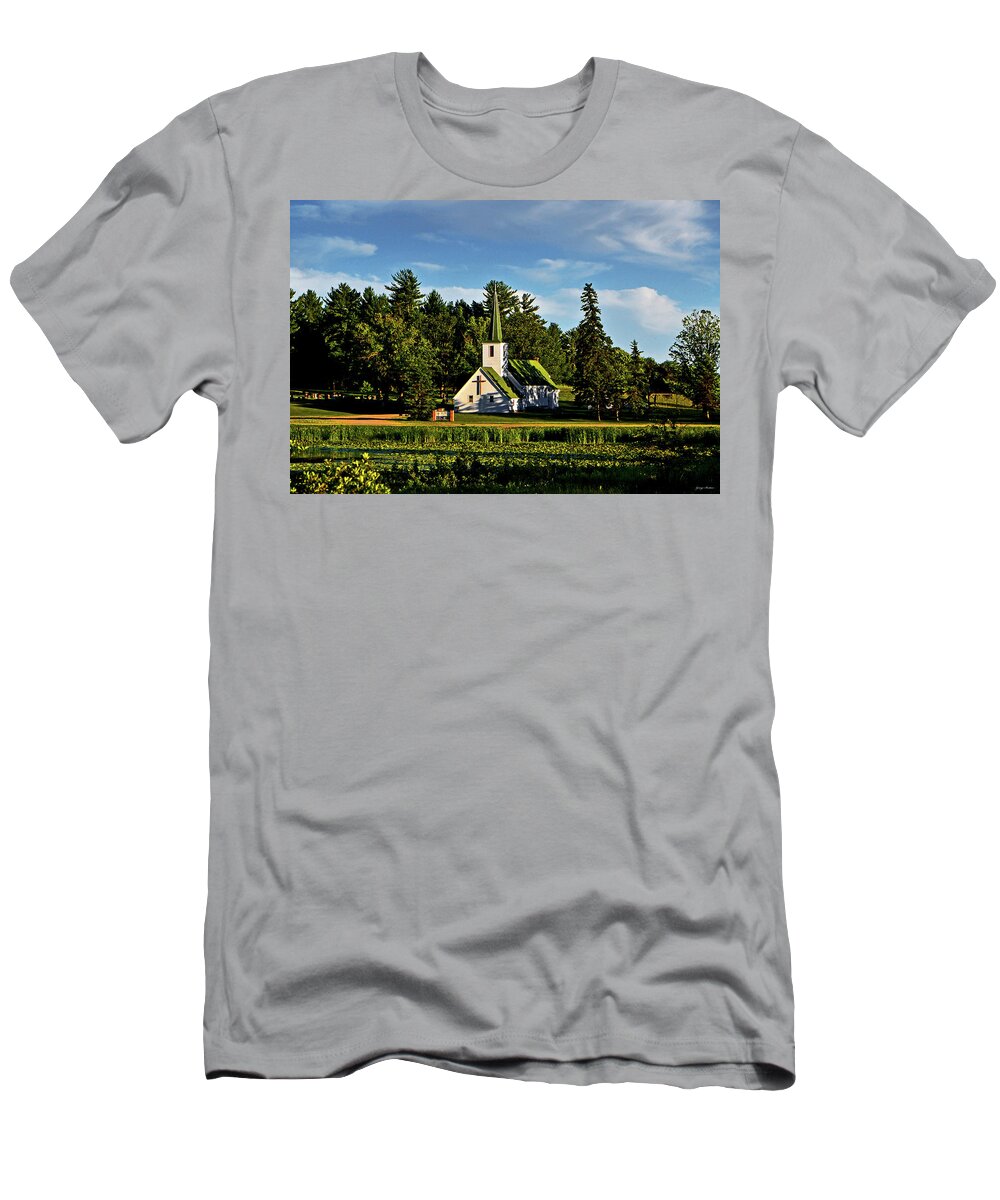 Church T-Shirt featuring the photograph Country Church 003 by George Bostian