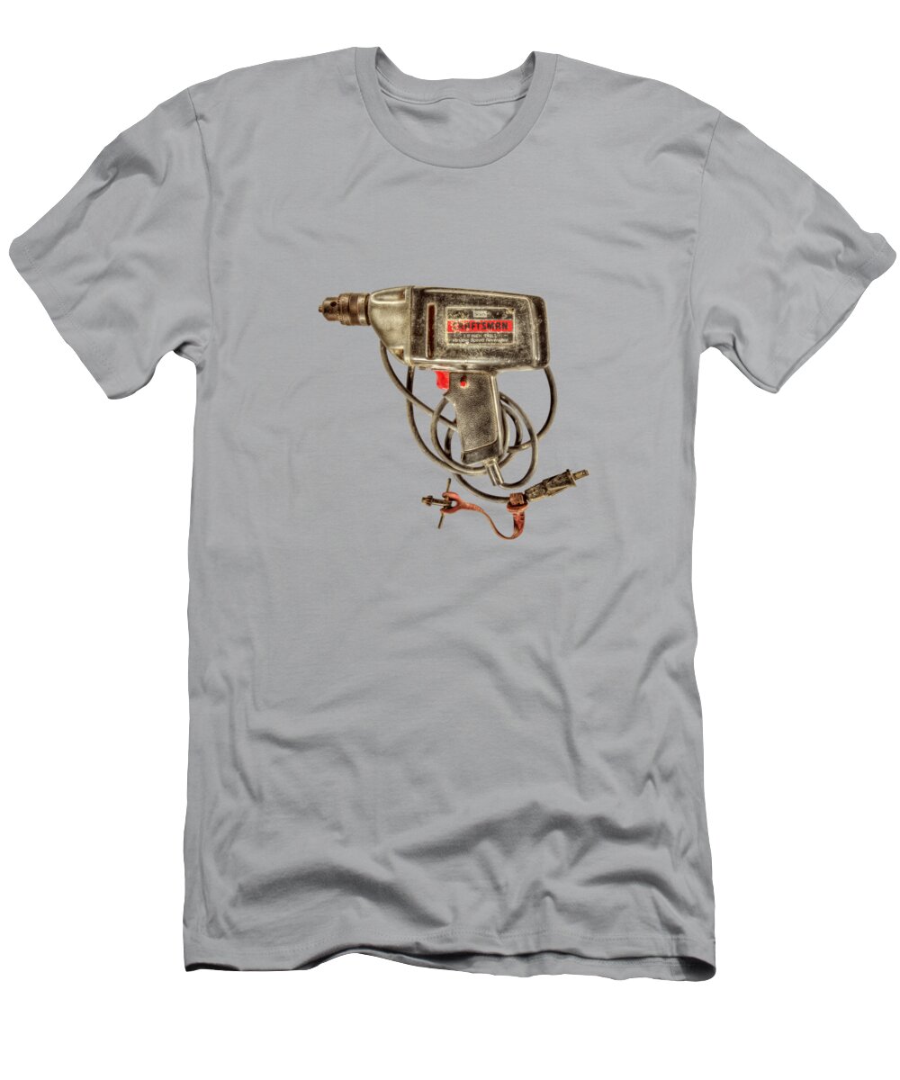 Antique T-Shirt featuring the photograph Craftsman ELectric Drill Motor by YoPedro