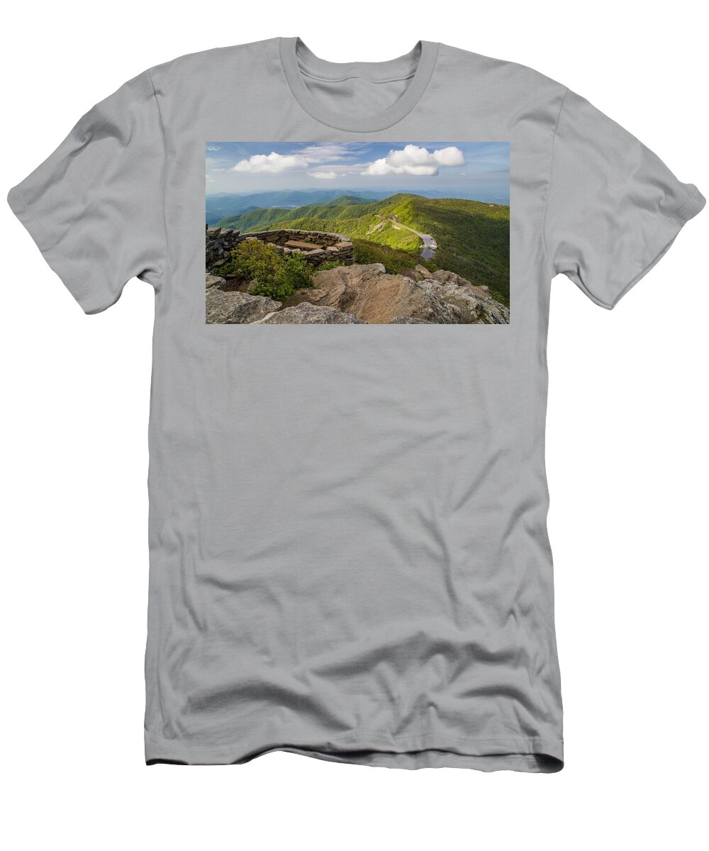 Craggy Gardens T-Shirt featuring the photograph Craggy Pinnacle Overlook by Kevin Craft
