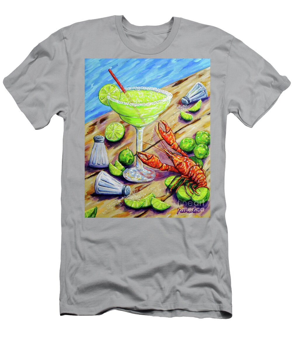 Margarita T-Shirt featuring the painting Craw-Rita by JoAnn Wheeler