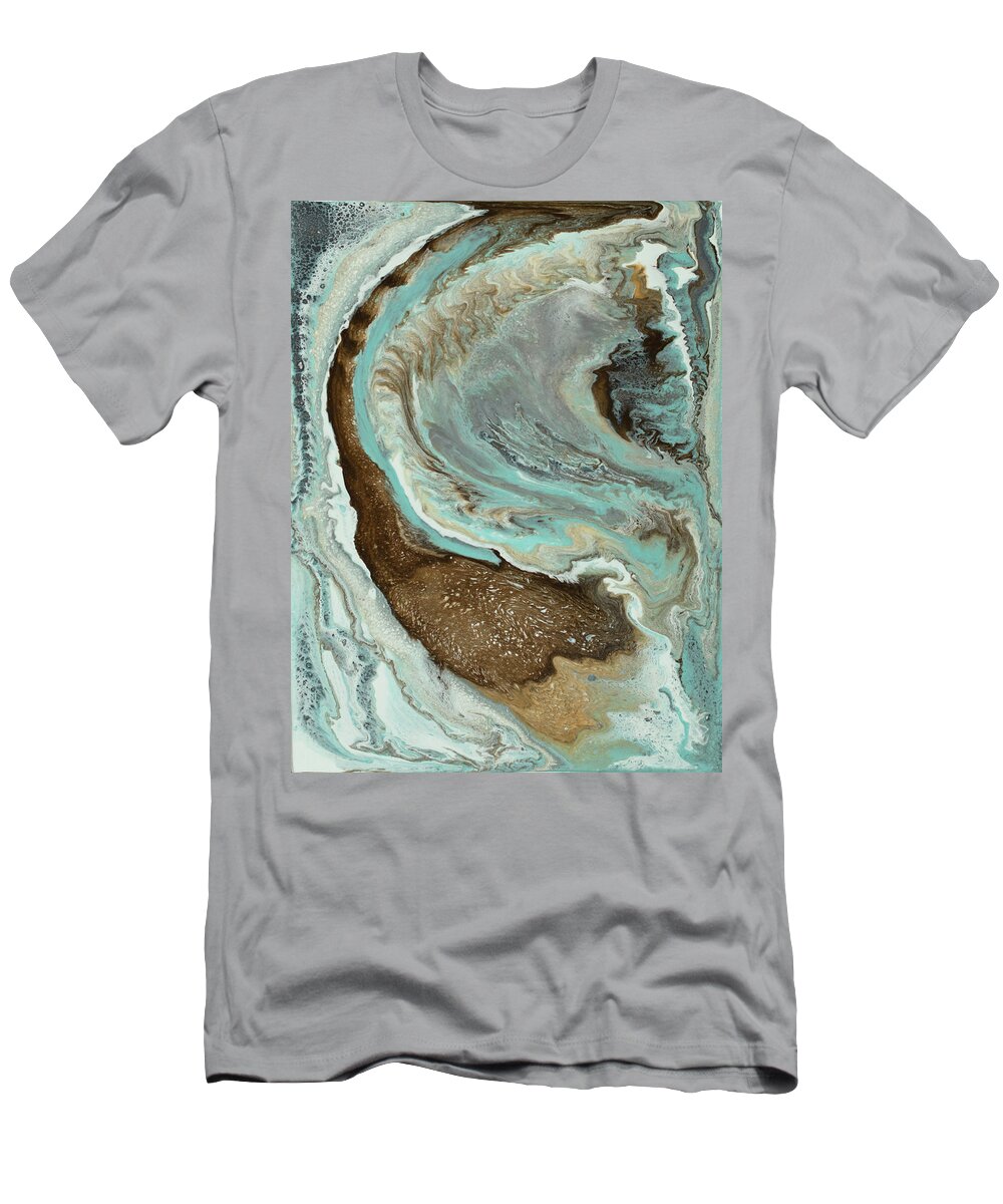 Organic T-Shirt featuring the painting Sandbar by Tamara Nelson
