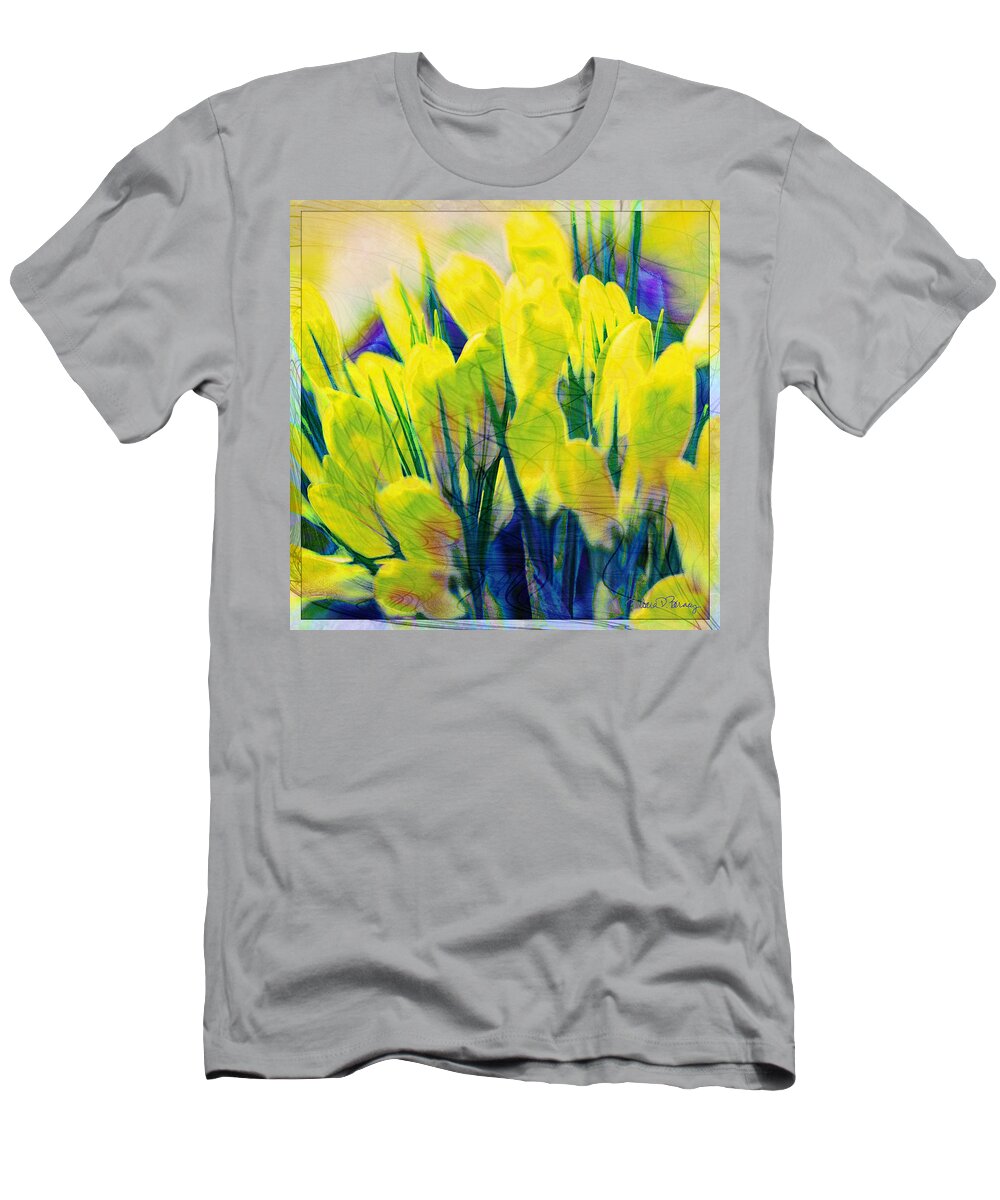 Nature T-Shirt featuring the digital art Crocus by Barbara Berney