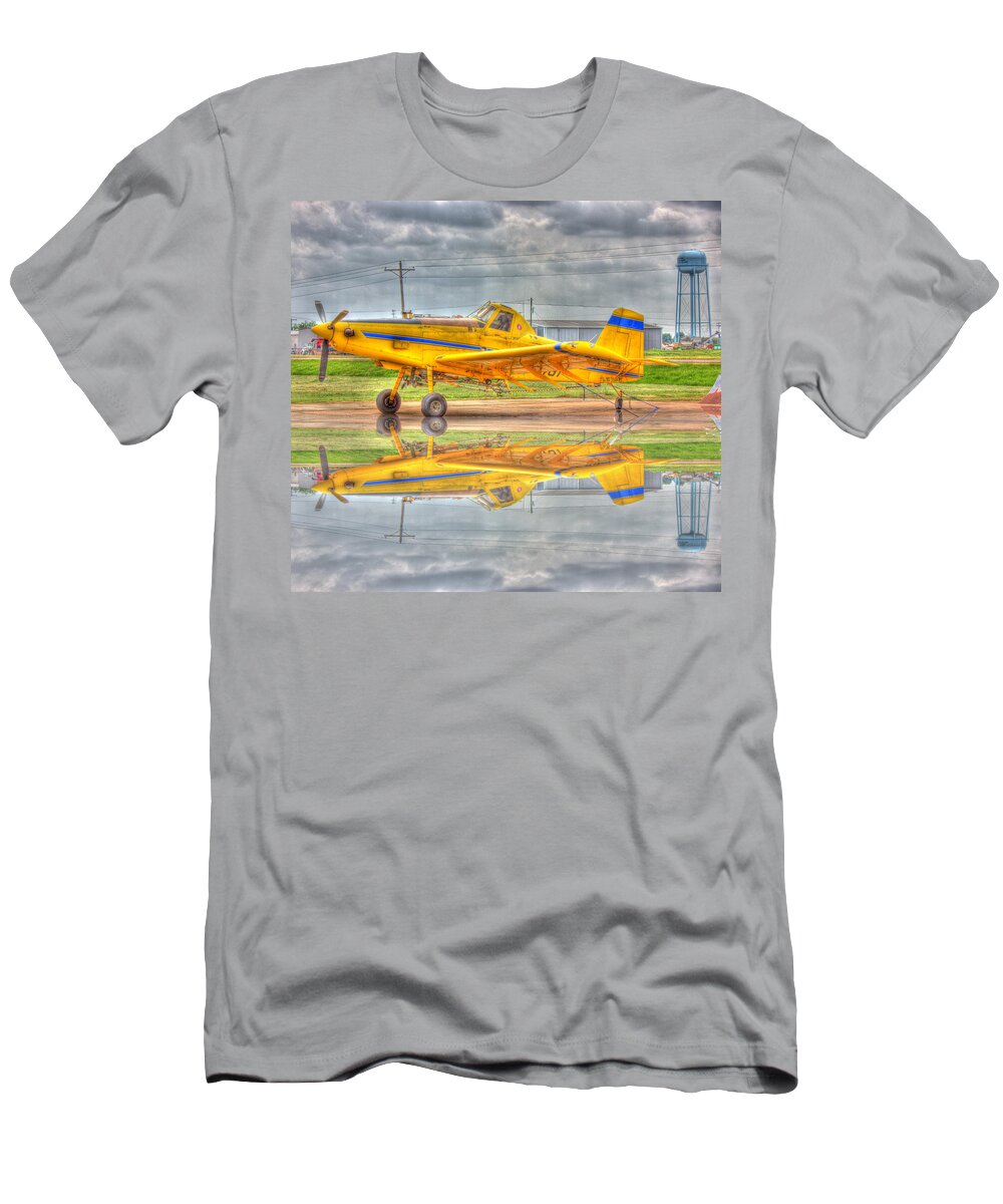Crop Duster T-Shirt featuring the photograph Crop Duster 002 by Barry Jones