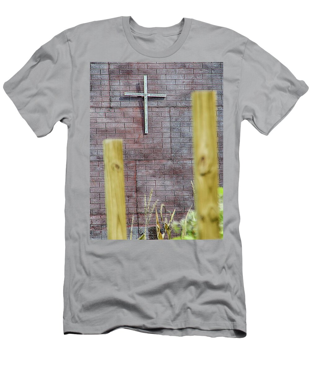  T-Shirt featuring the photograph Cross by R Thomas Berner
