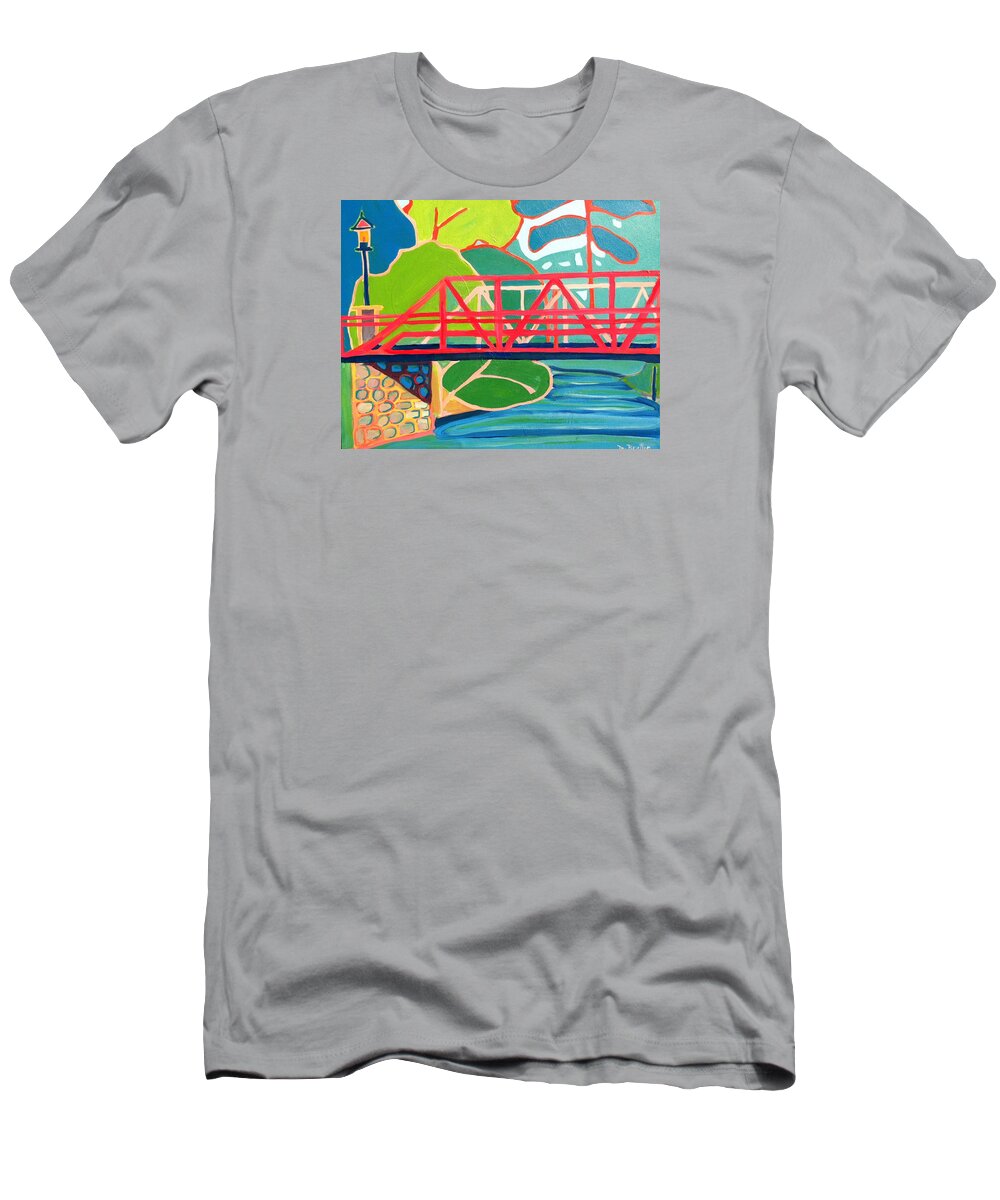 Landscape T-Shirt featuring the painting Crossing Over by Debra Bretton Robinson