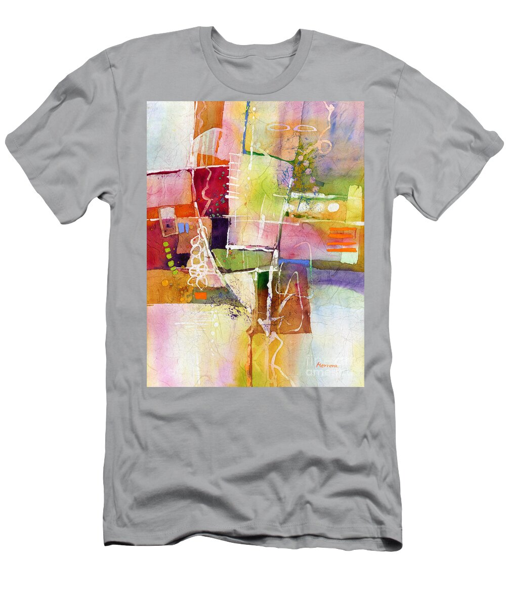 Abstract T-Shirt featuring the painting Crossroads by Hailey E Herrera